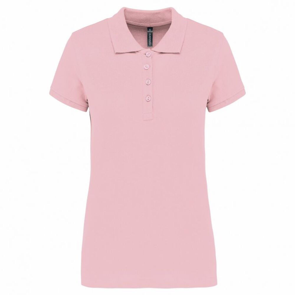 Kariban Womens/Ladies Pique Polo Shirt / Pale Pink